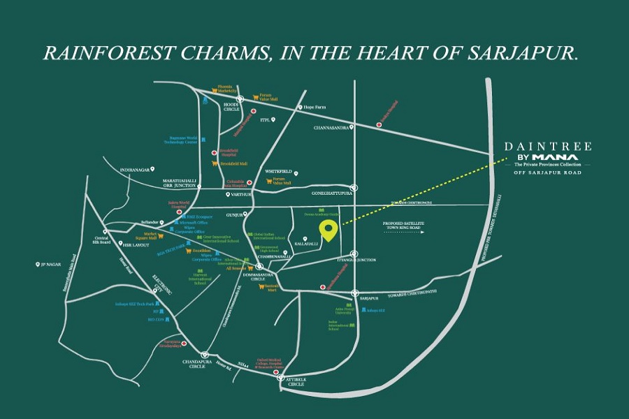 Mana Daintree - Bangalore, Locationmap